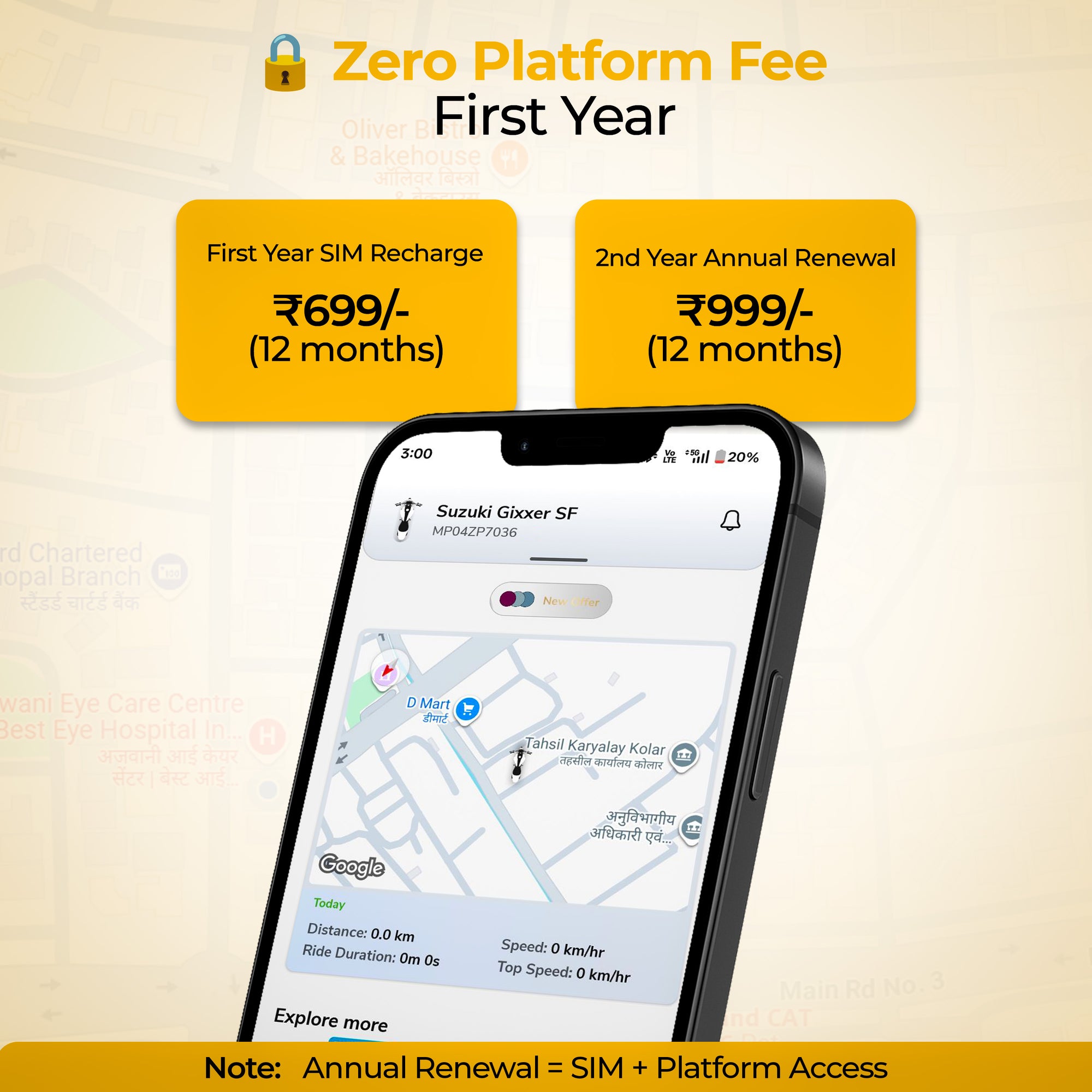 Ajjas Lite - Wired GPS Tracker for Car and Bike