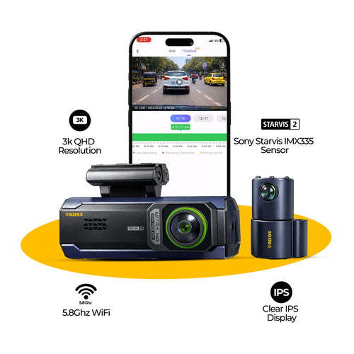 Ajjas Car DashCam | 4K Front, 1080p Rear |
