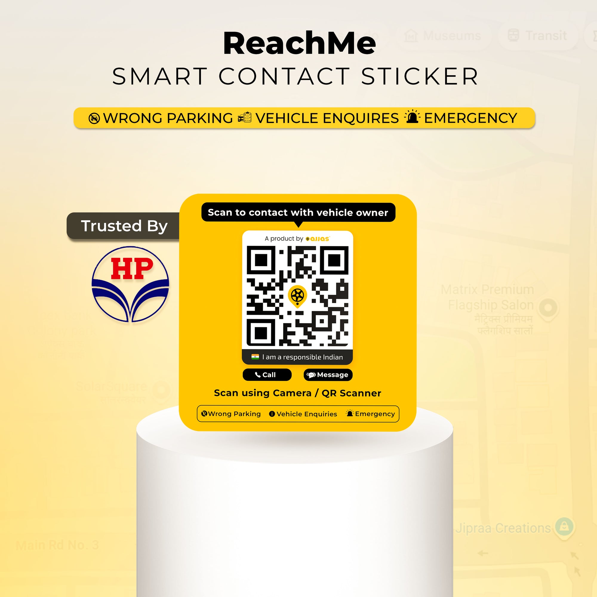 Contact Sticker for Car (Reach Me)