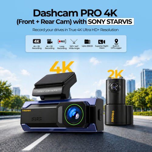 Ajjas 4K Ultra HD Dual Channel Car Dash Cam