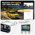 Ajjas 4K Ultra HD Dual Channel Car Dash Cam