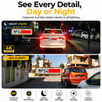 Ajjas 4K Ultra HD Dual Channel Car Dash Cam