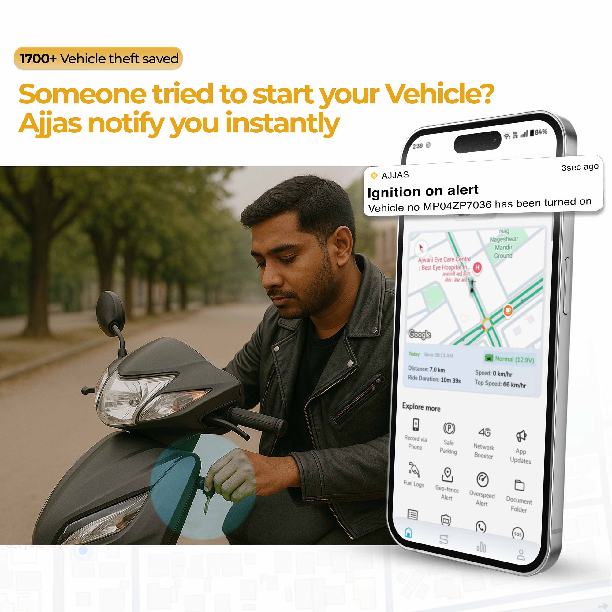 Ajjas Lite - Wired GPS Tracker for Car & Bike