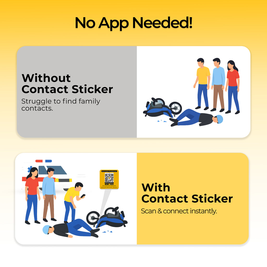 Reach Me Contact Sticker for Car and Bike