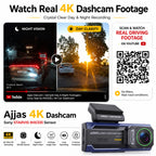 Ajjas 4K Ultra HD Dual Channel Car Dash Cam