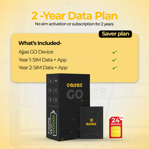 Ajjas GO-Wireless Smart GPS Tracker 2 year SIM data+Platform