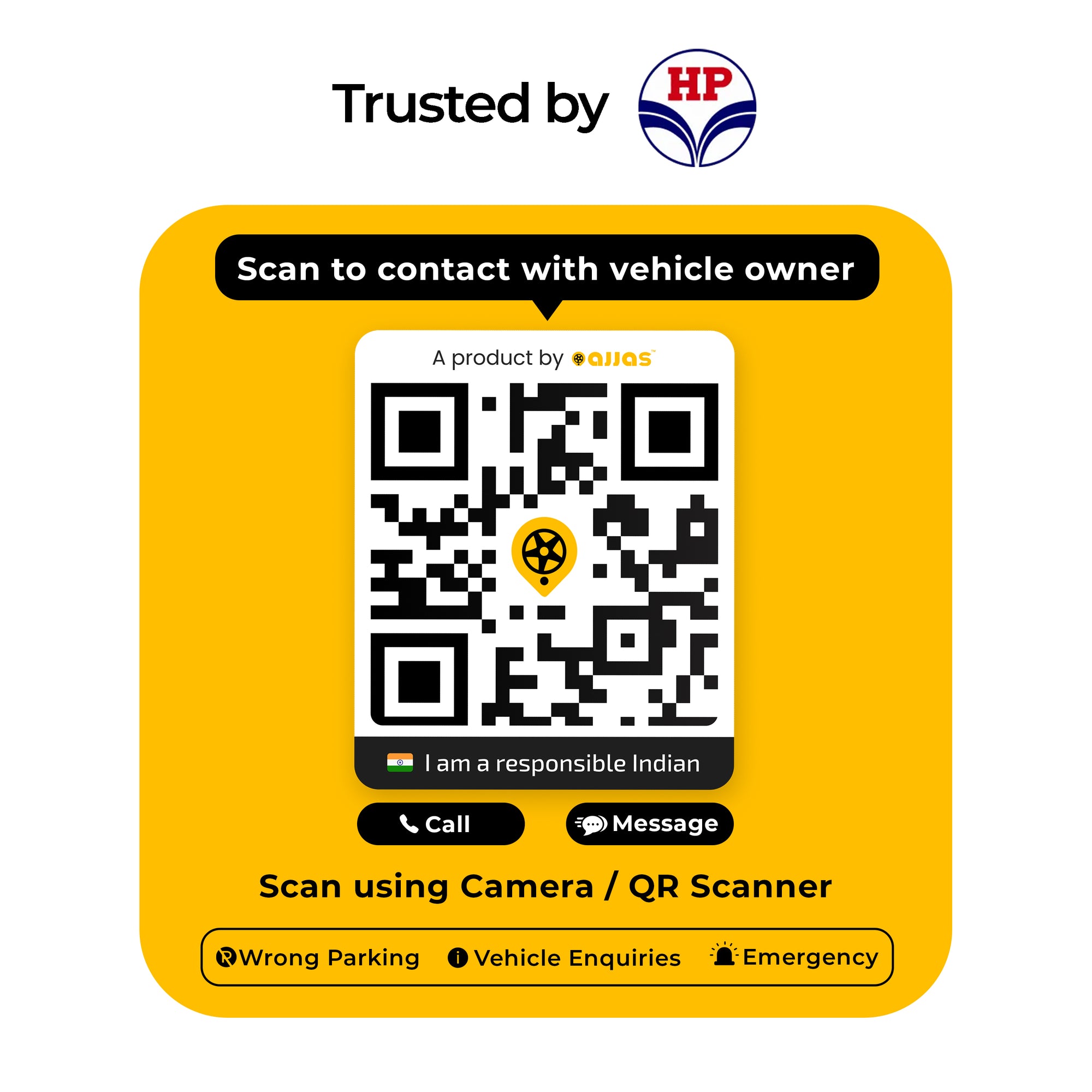 Reach Me Contact Sticker for Car and Bike