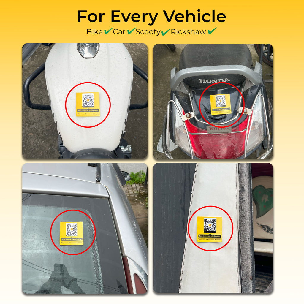 Reach Me Contact Sticker for Car and Bike